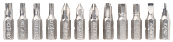 Spärrskruvmejsel m/bitssats Falke